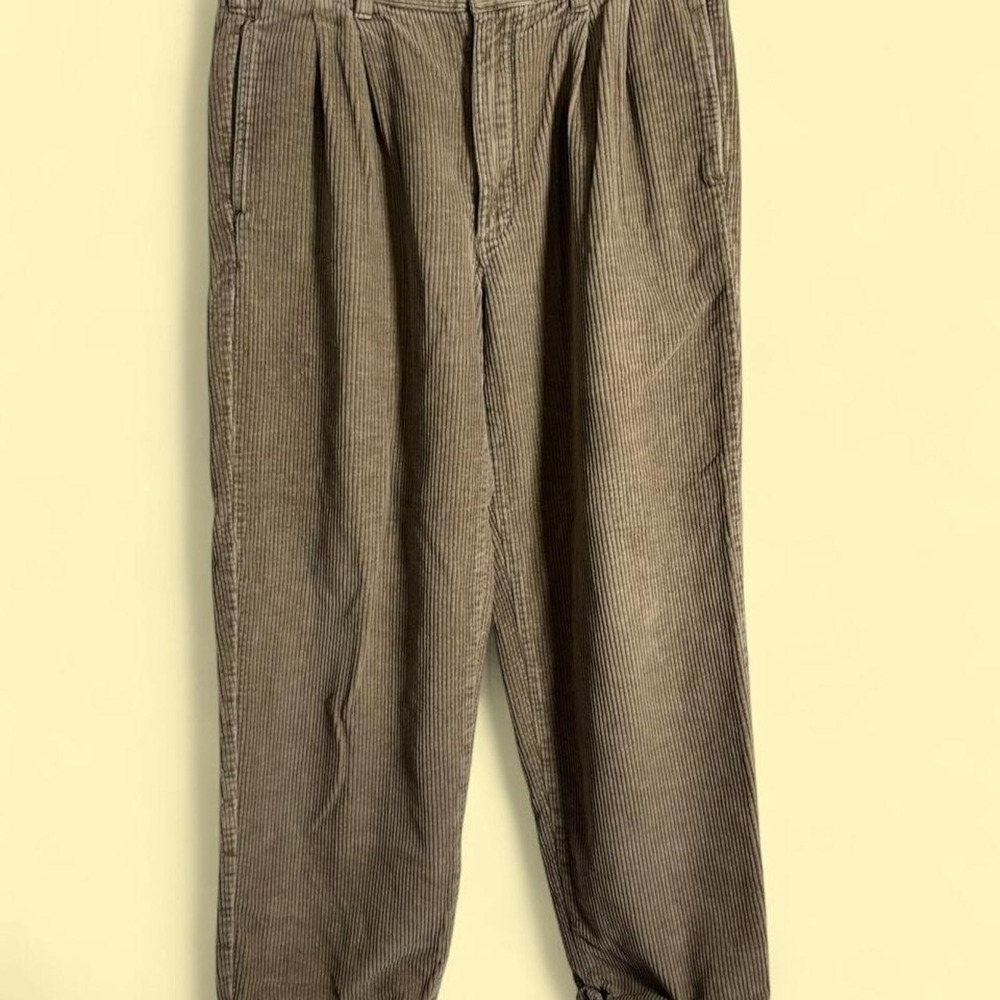 90s Bill Blass Corduroy Pants Size 33x30 Brown GUC